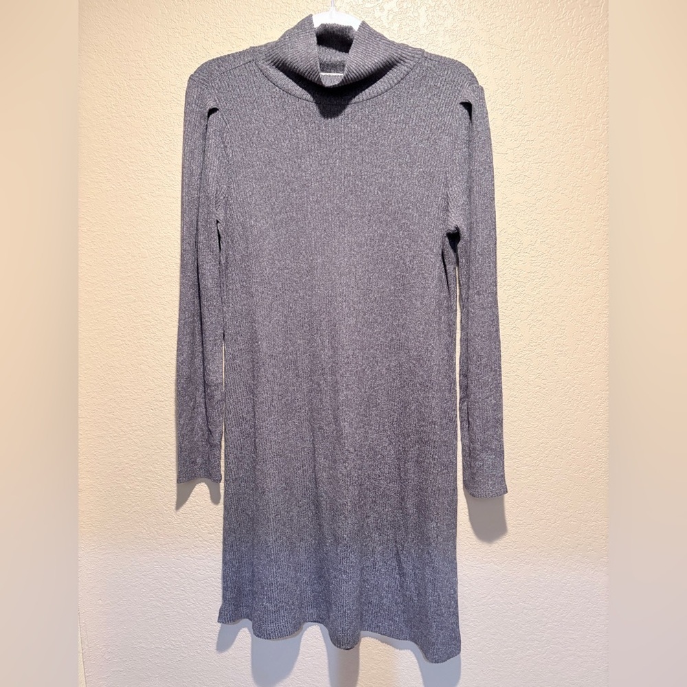 NIC+ZOE NWT Heather Gray Long Sleeve Turtleneck Dress Size M